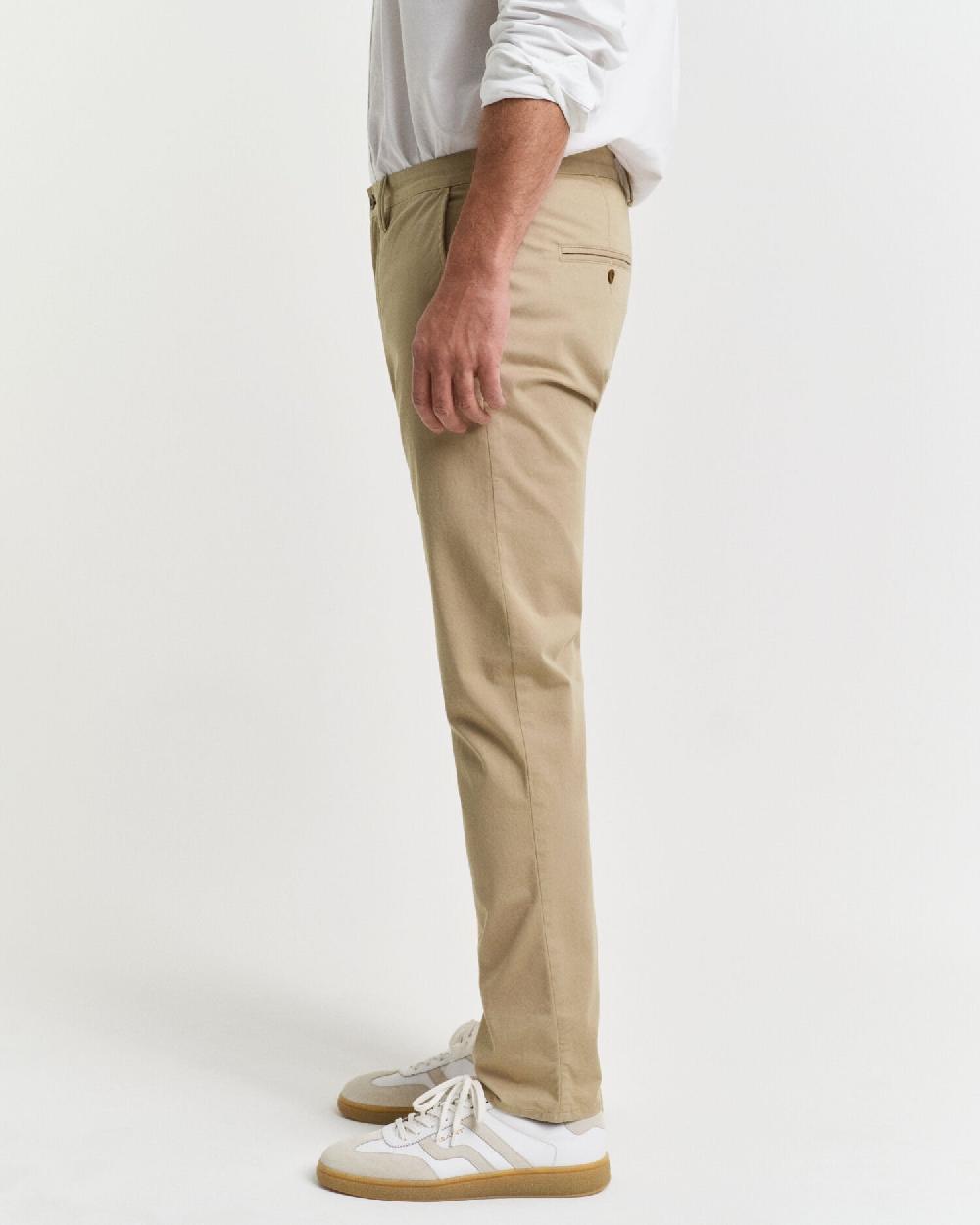 Gant Slim Fit Twill Chinos Dark Khaki