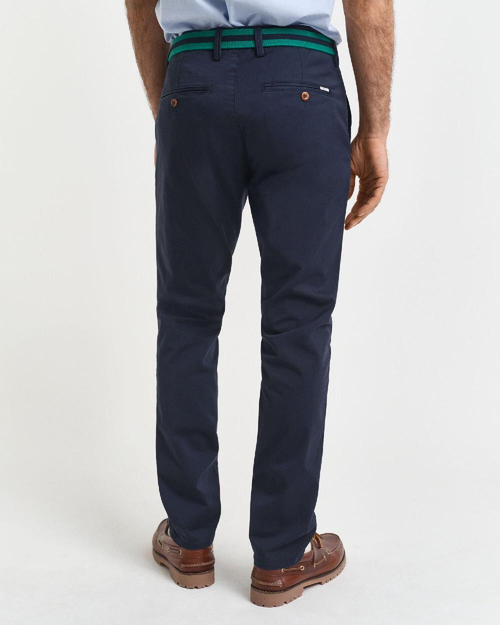 Gant Slim Fit Twill Chinos Marine