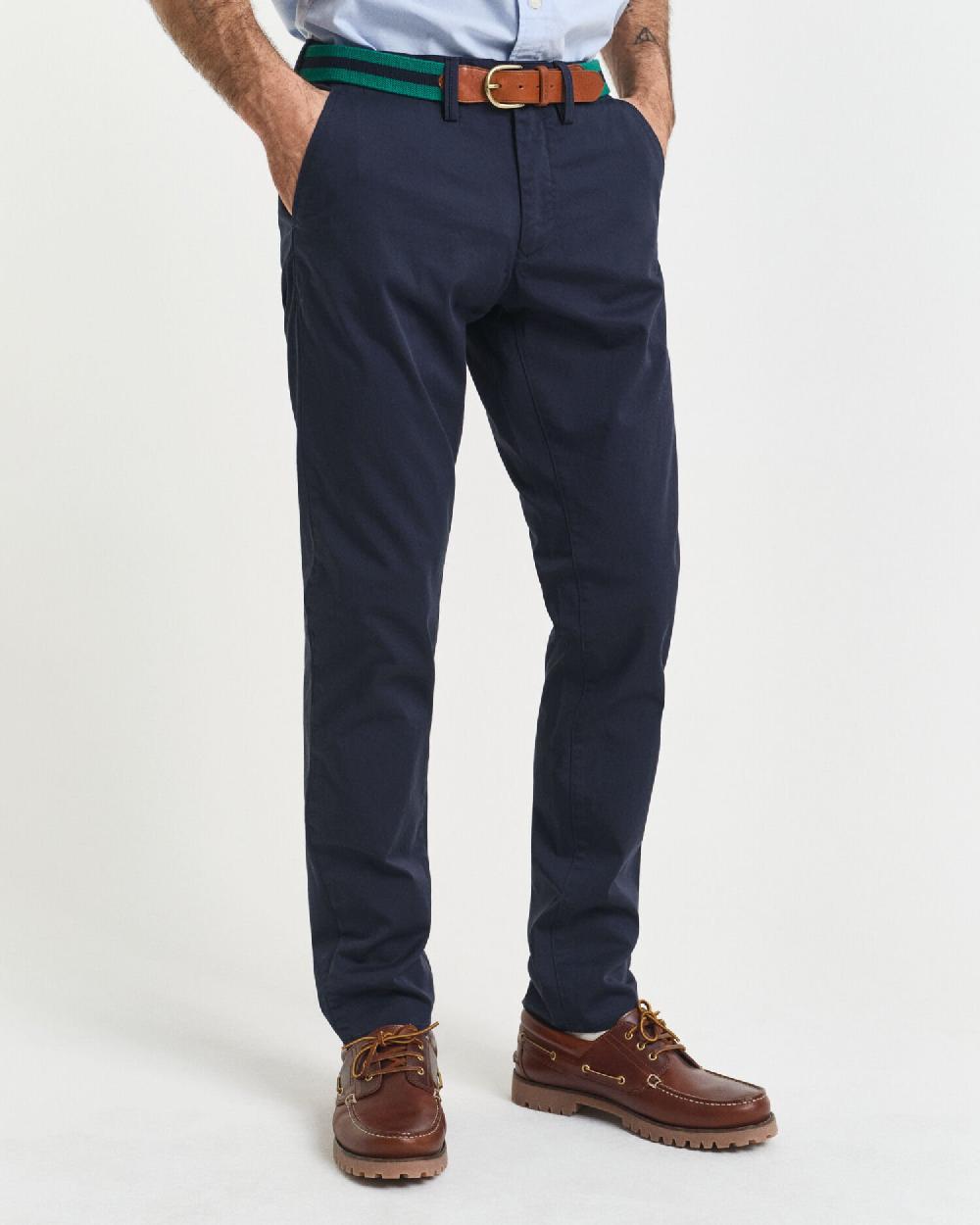 Gant Slim Fit Twill Chinos Marine