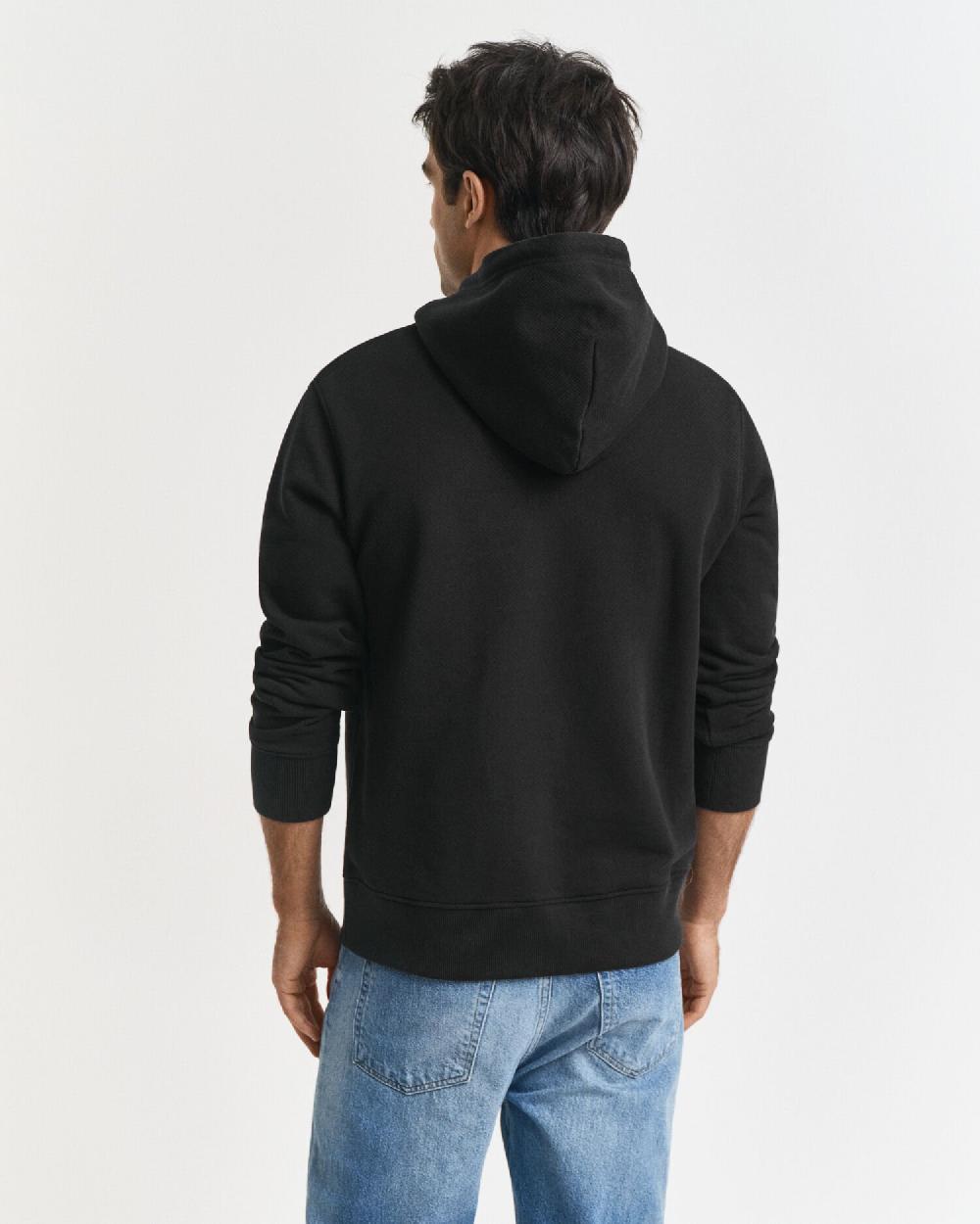 Gant Small Graphic Hoodie Black