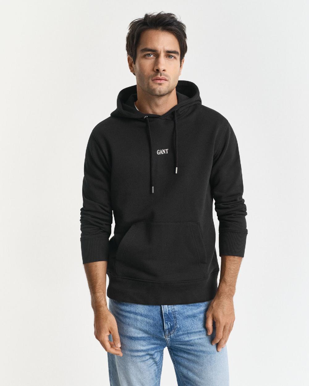 gant Small Graphic Hoodie black