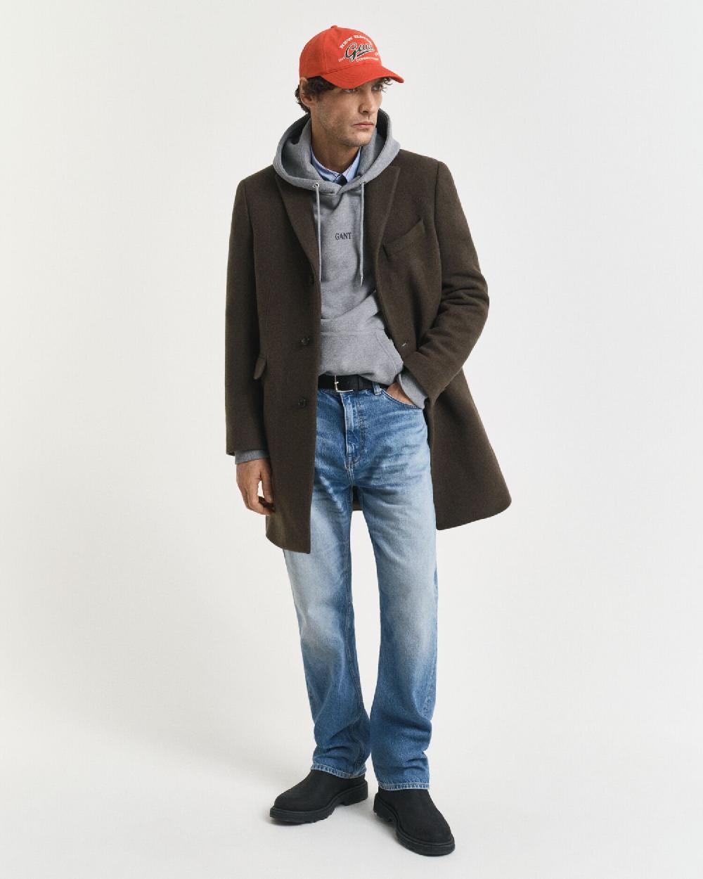 Gant Small Graphic Hoodie Grey Melange