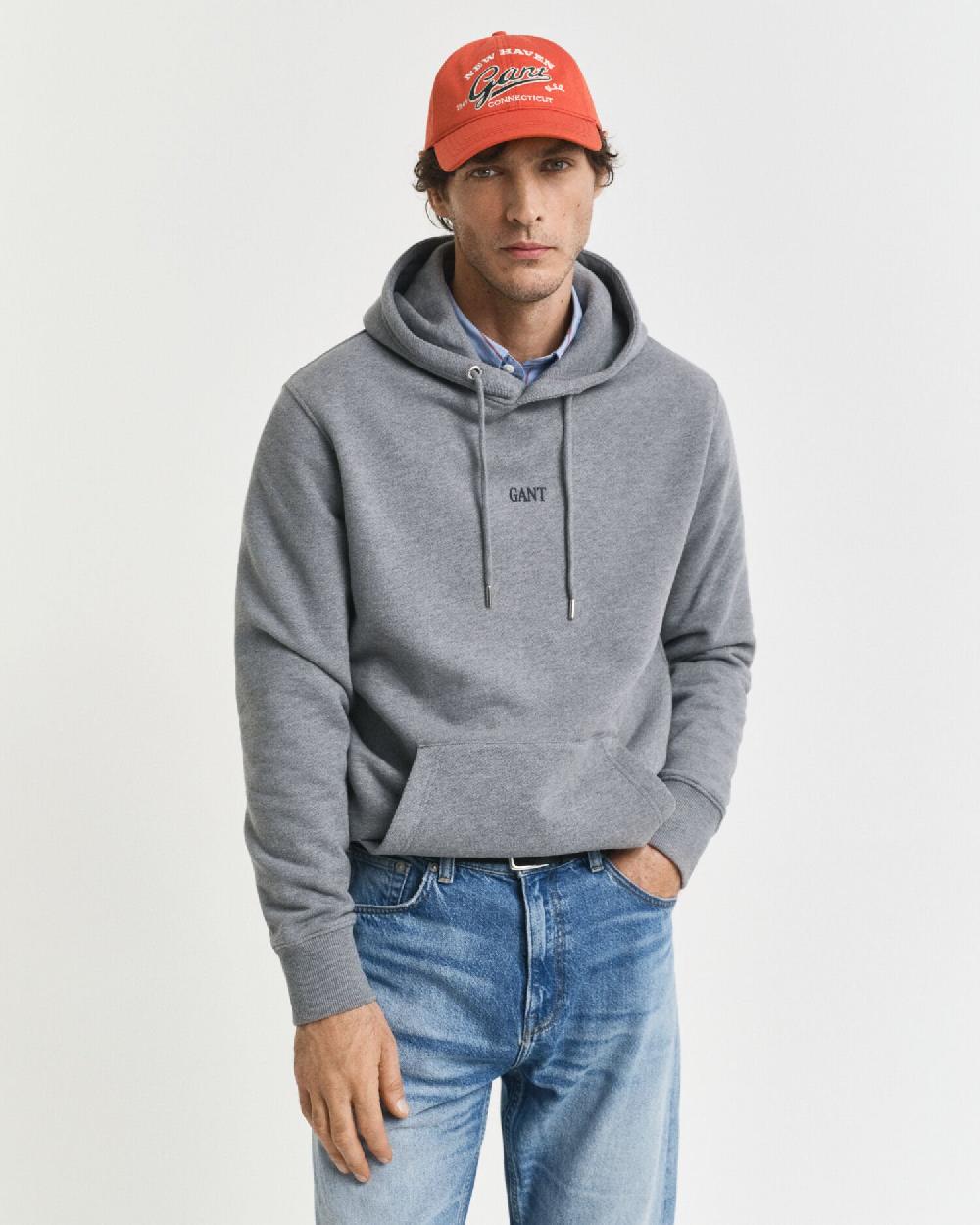 gant Small Graphic Hoodie grey melange