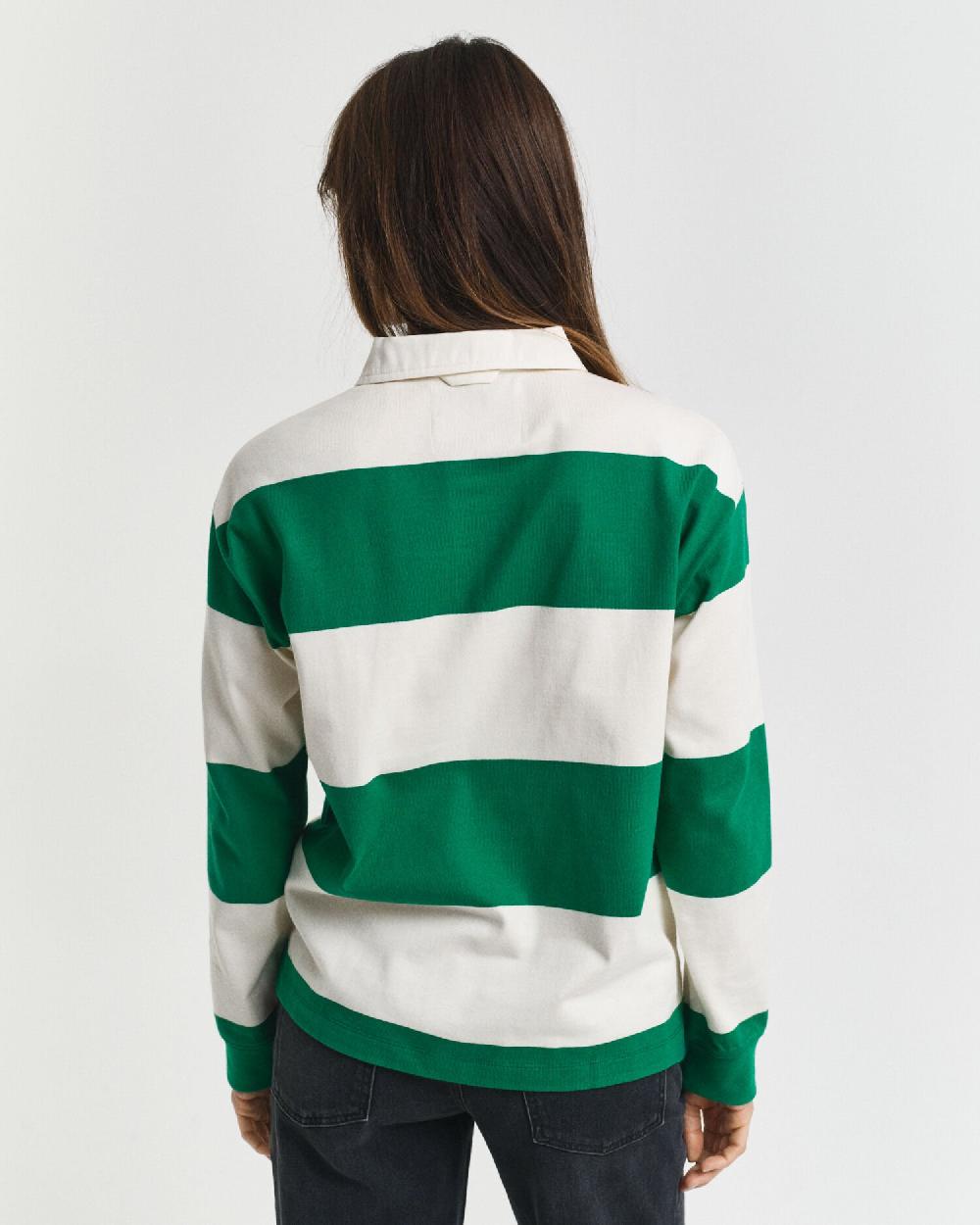 Gant Striped Cotton Heavy Rugger Bold Green