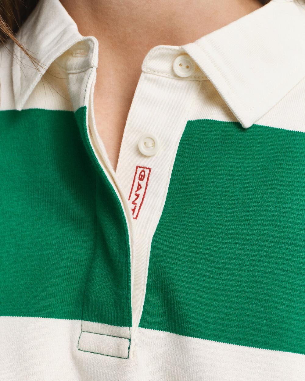 Gant Striped Cotton Heavy Rugger Bold Green