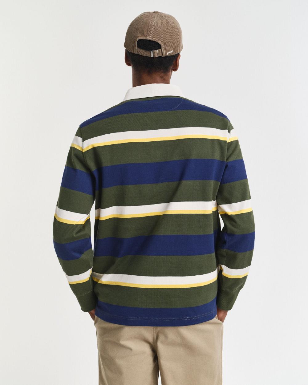 Gant Striped Heavy Rugger Country Green