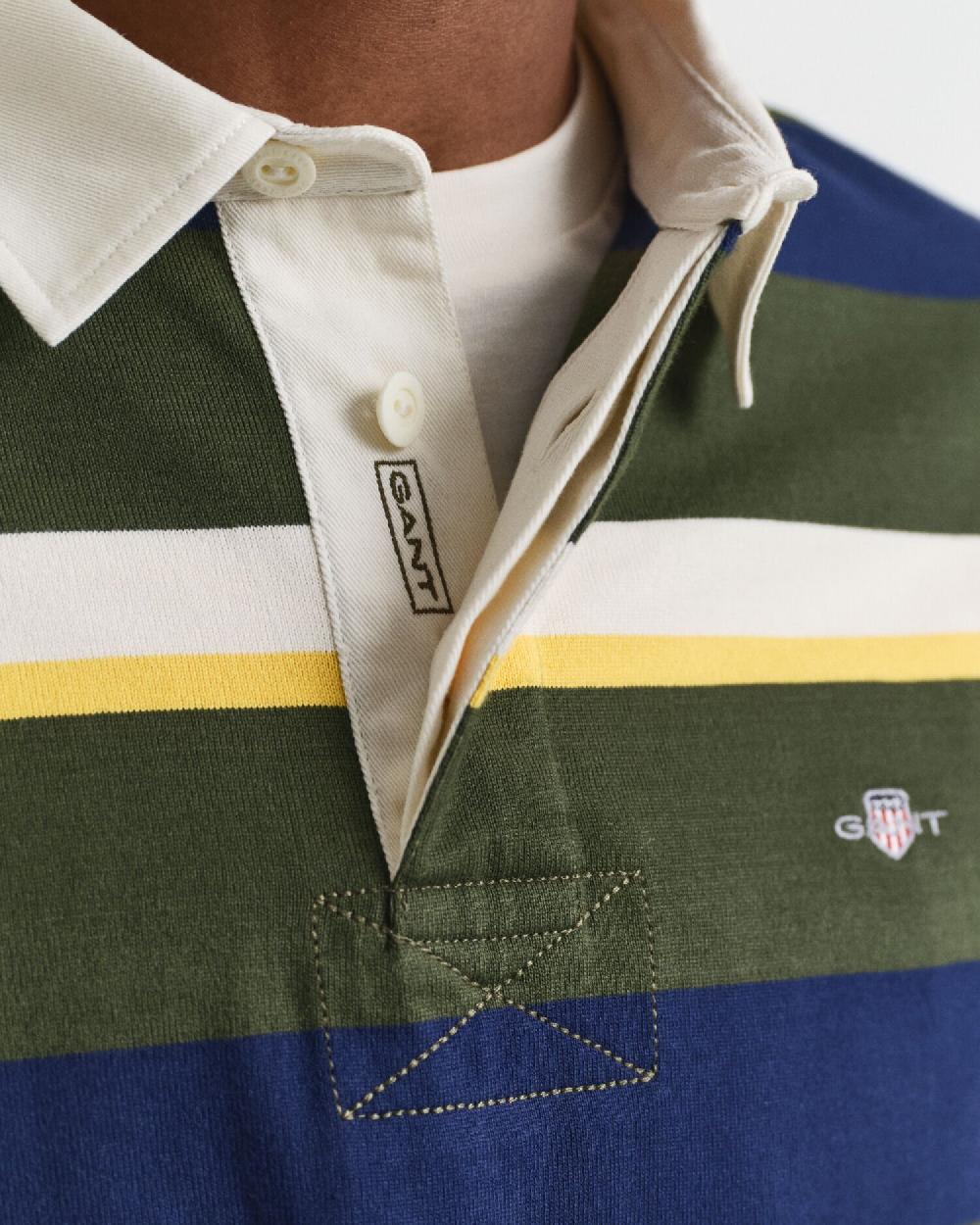 Gant Striped Heavy Rugger Country Green