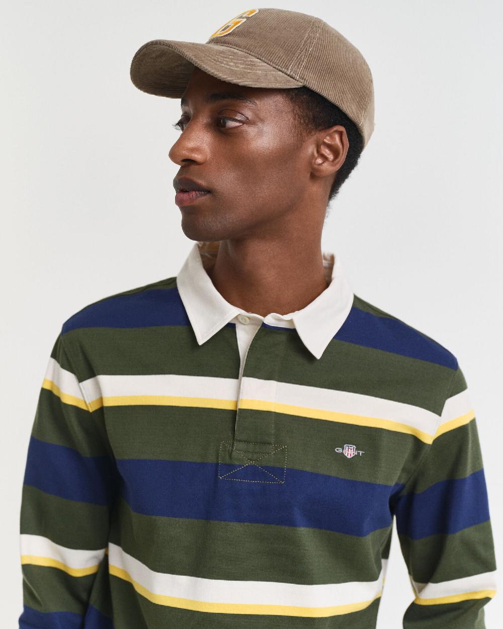 Gant Striped Heavy Rugger Country Green