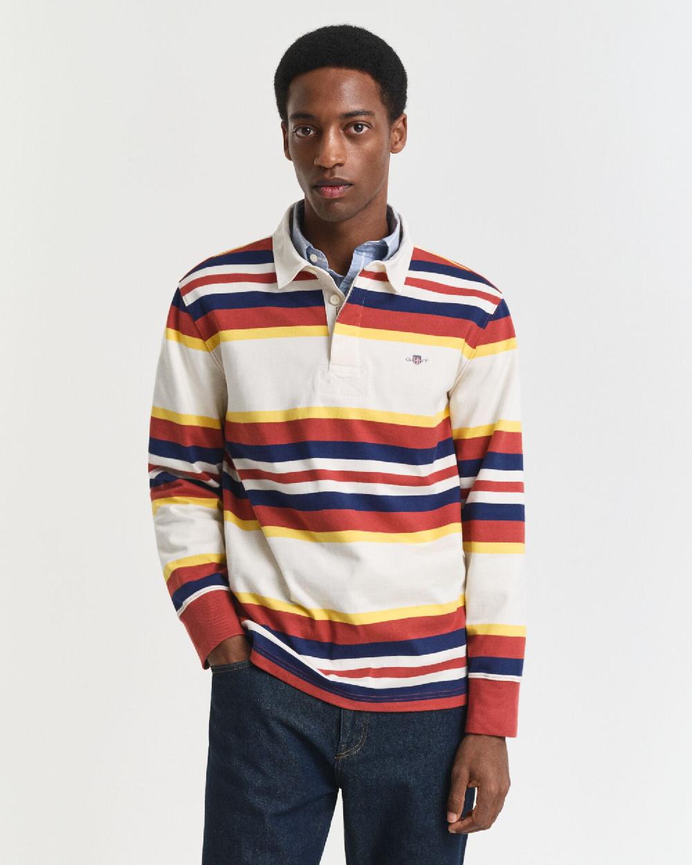 gant Striped Heavy Rugger modern rust