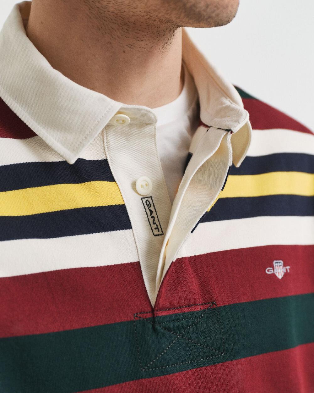 Gant Striped Heavy Rugger Tartan Green