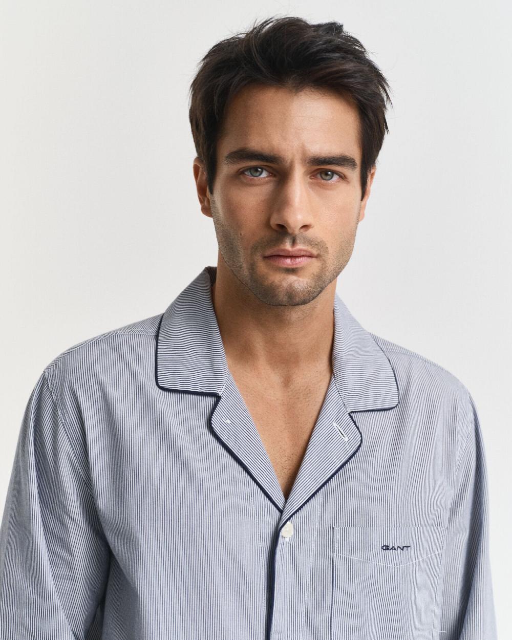 Gant Striped Pajama Set Persian Blue