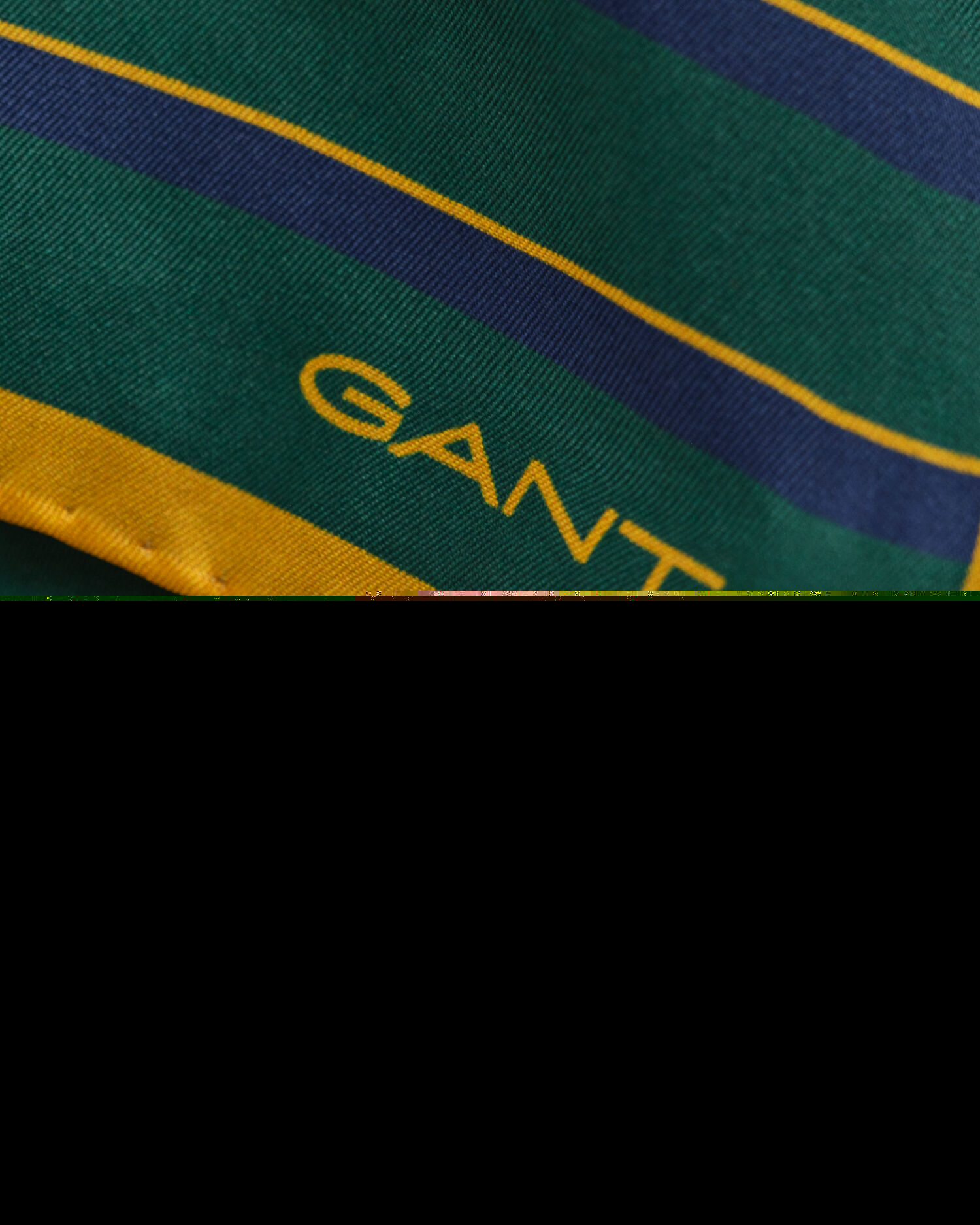 Gant Striped Pocket Square Forest Green