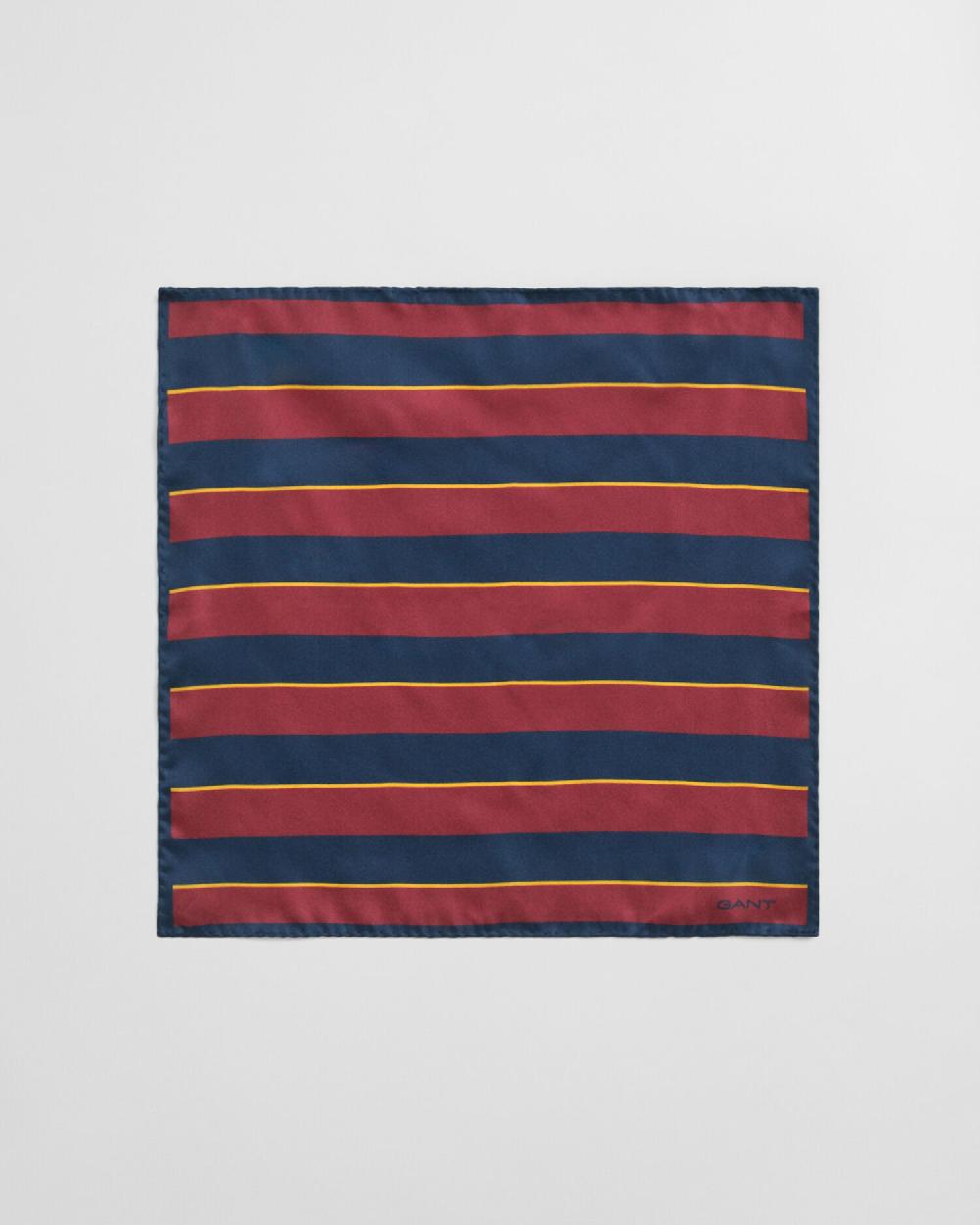 gant Striped Pocket Square plumped red