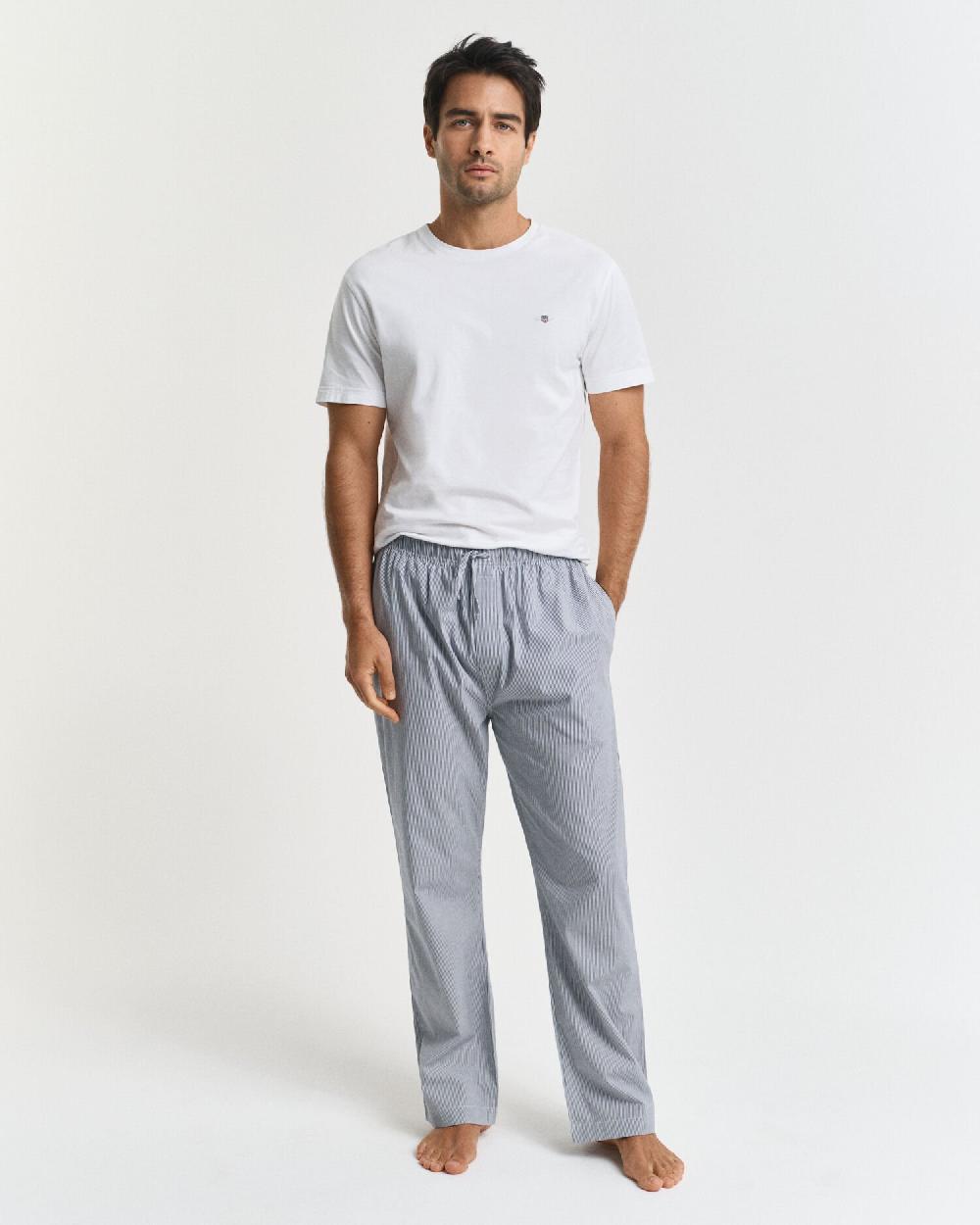 gant Striped Poplin Pajama Pants persian blue