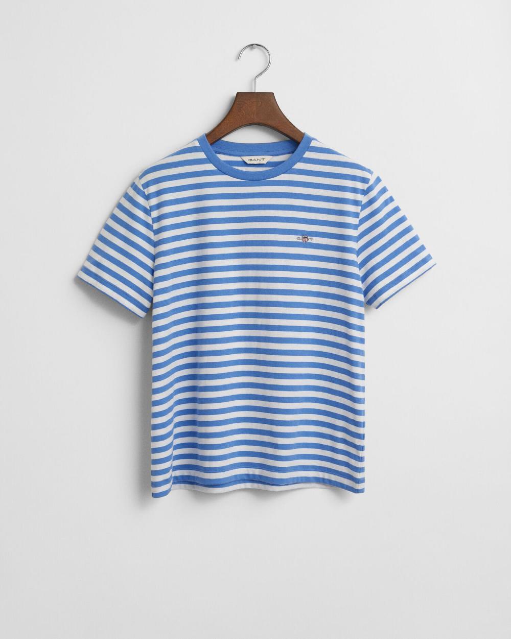 gant Striped Shield T-Shirt perfect blue