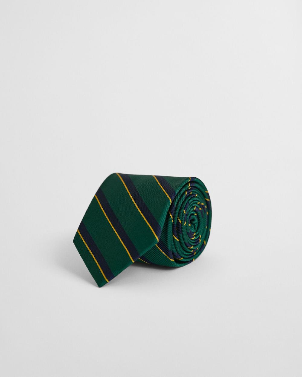 gant Striped Tie forest green