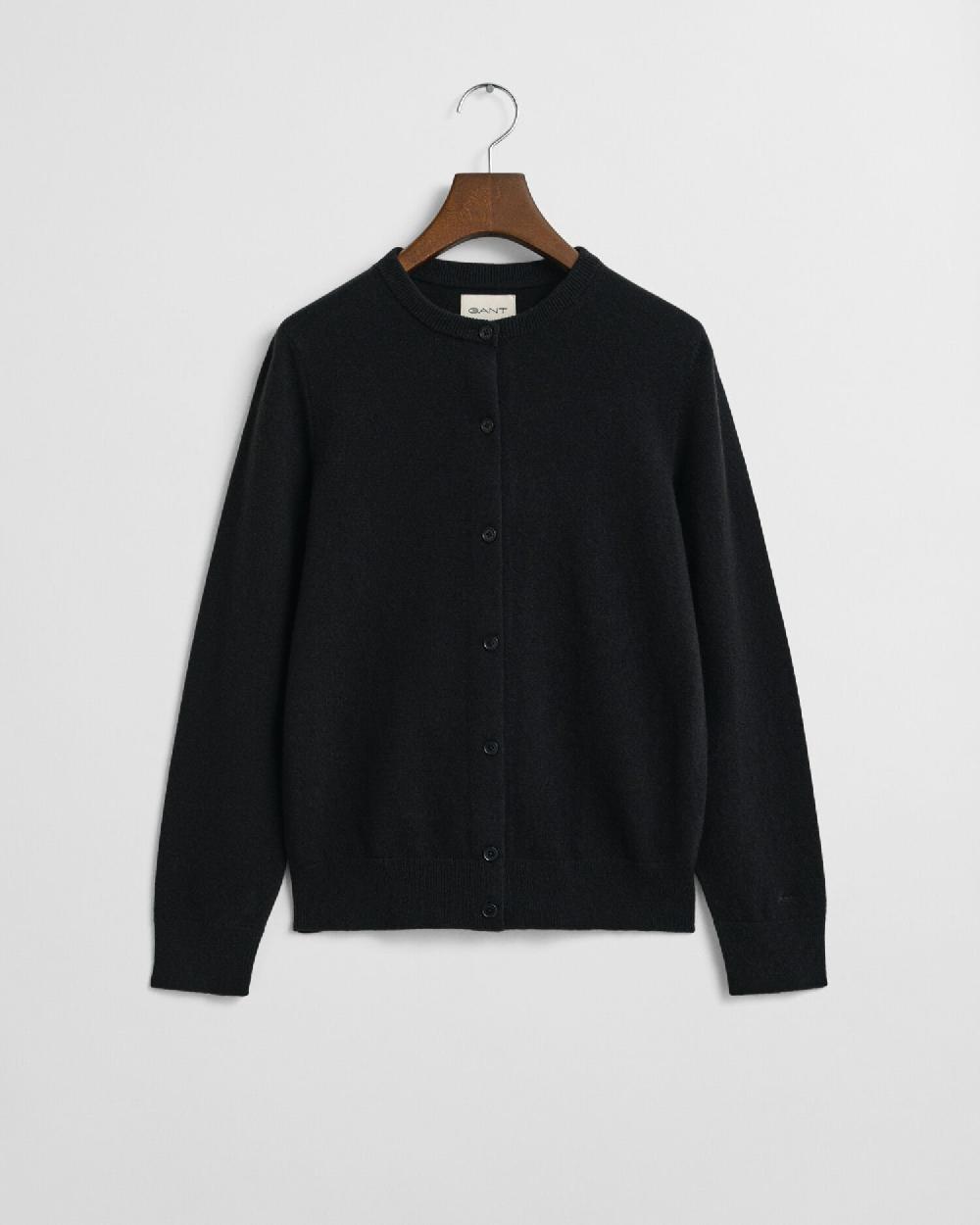 gant Superfine Lambswool Cardigan black