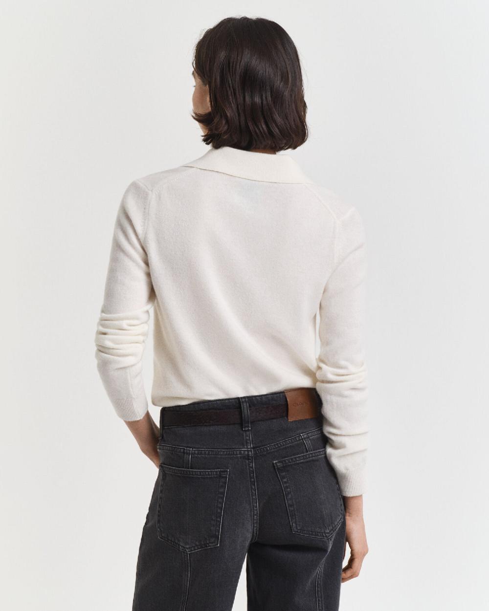 Gant Superfine Lambswool Rugger Cream