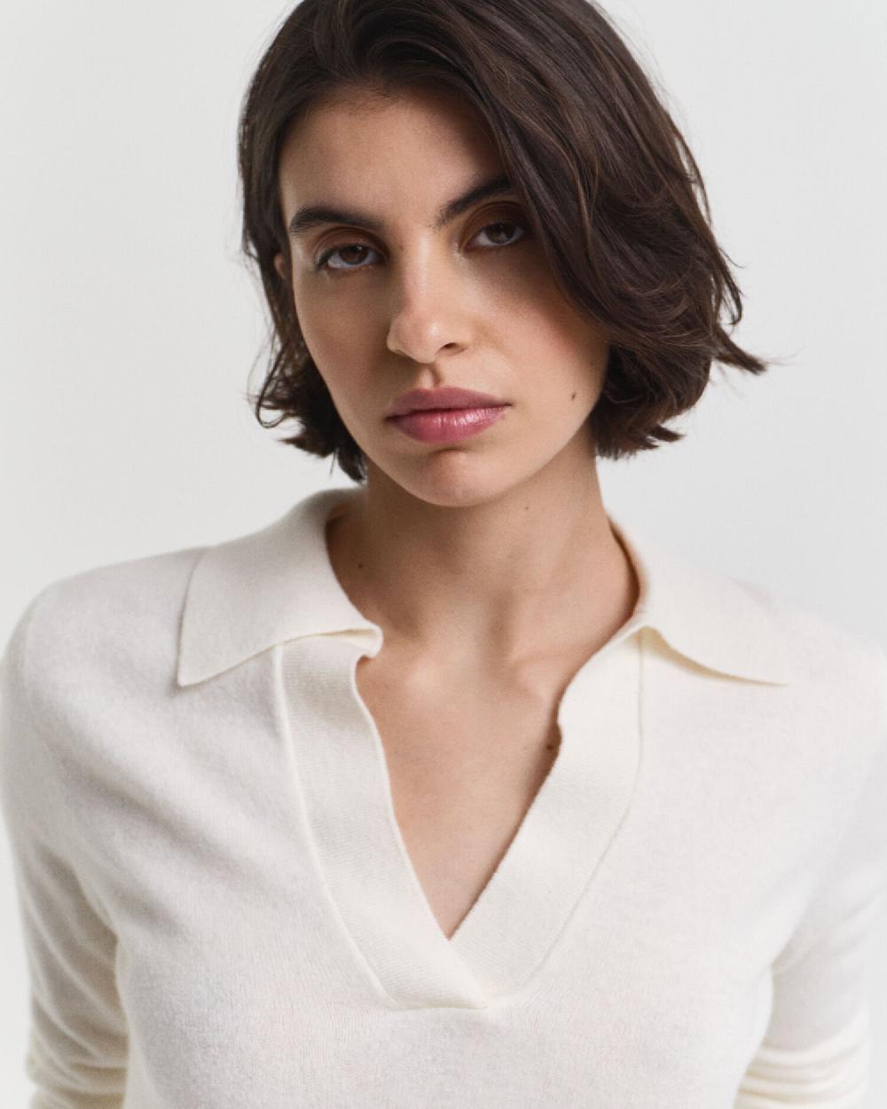 Gant Superfine Lambswool Rugger Cream