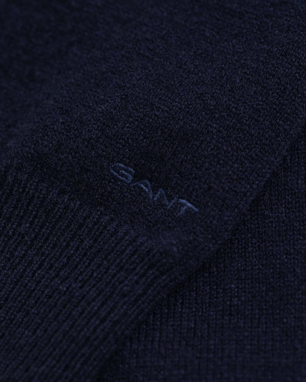 Gant Superfine Lambswool Rugger Evening Blue