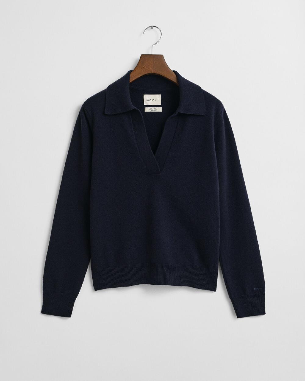 gant Superfine Lambswool Rugger evening blue