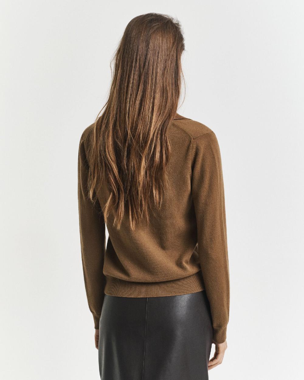 Gant Superfine Lambswool Rugger Warm Khaki