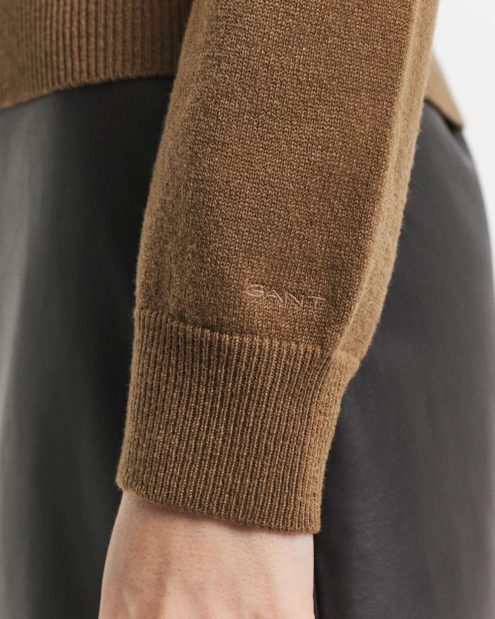 Gant Superfine Lambswool Rugger Warm Khaki