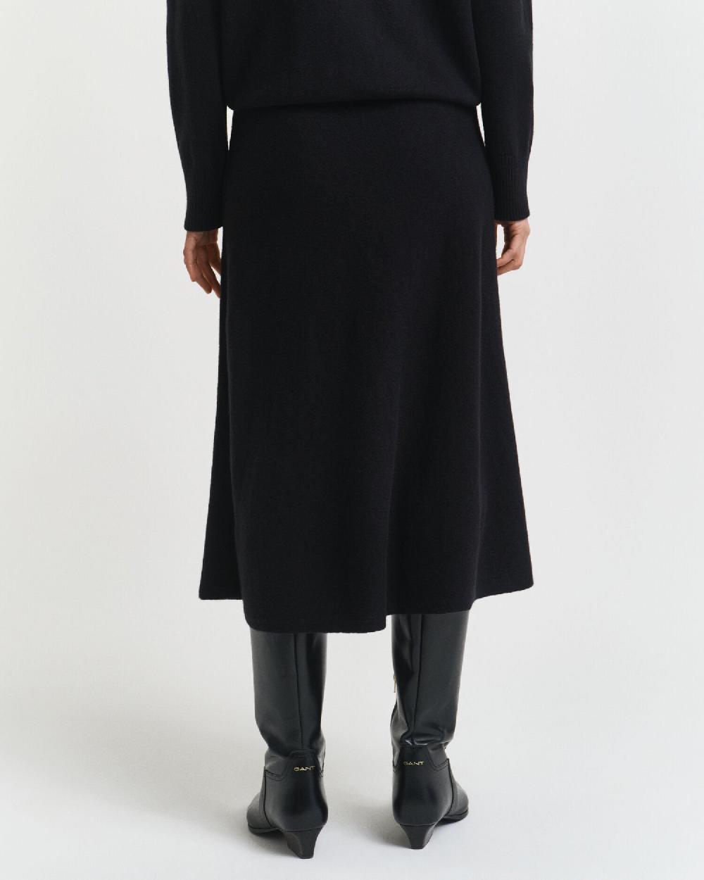 Gant Superfine Lambswool Skirt Black