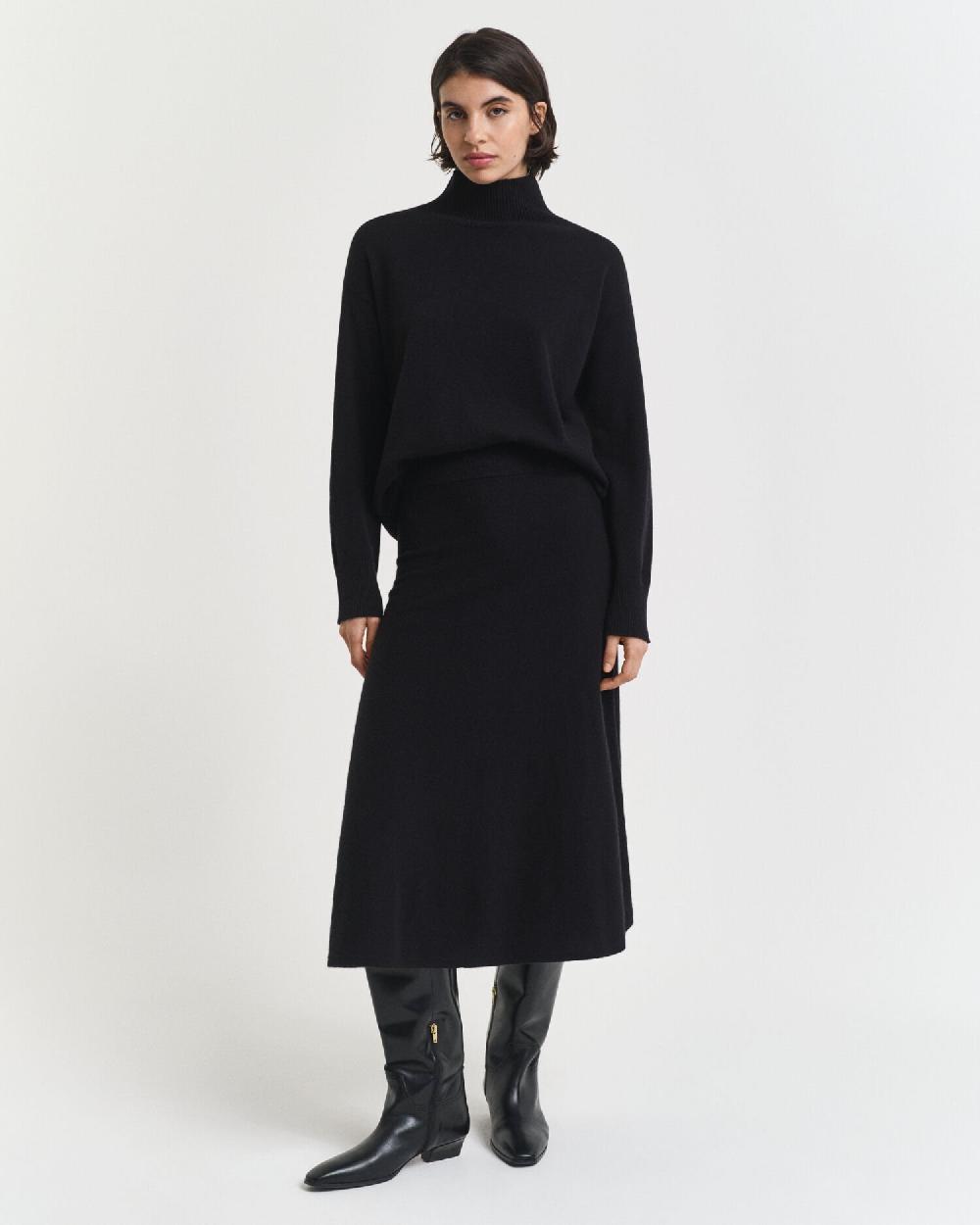 gant Superfine Lambswool Skirt black