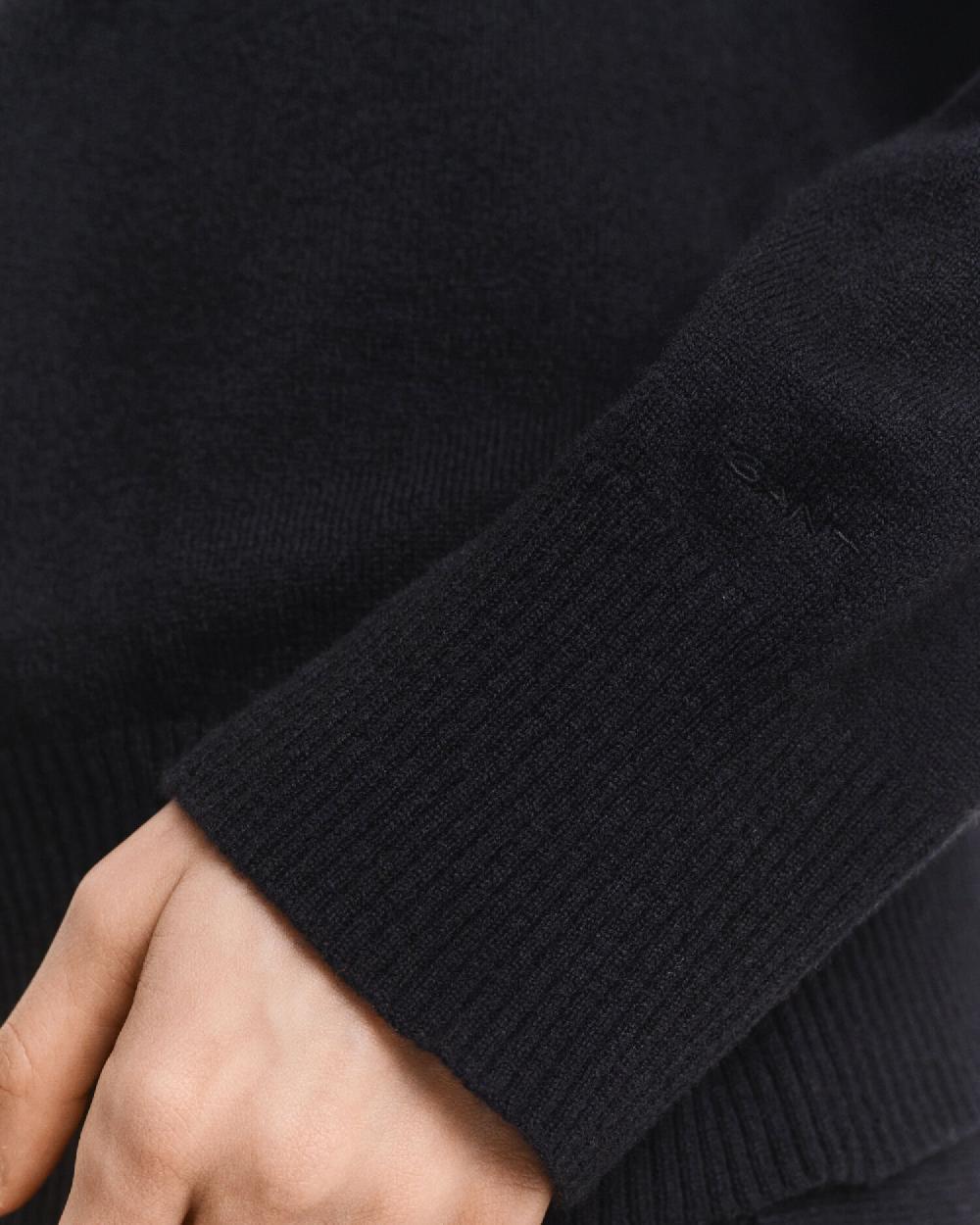 Gant Superfine Lambswool Turtleneck Sweater Black
