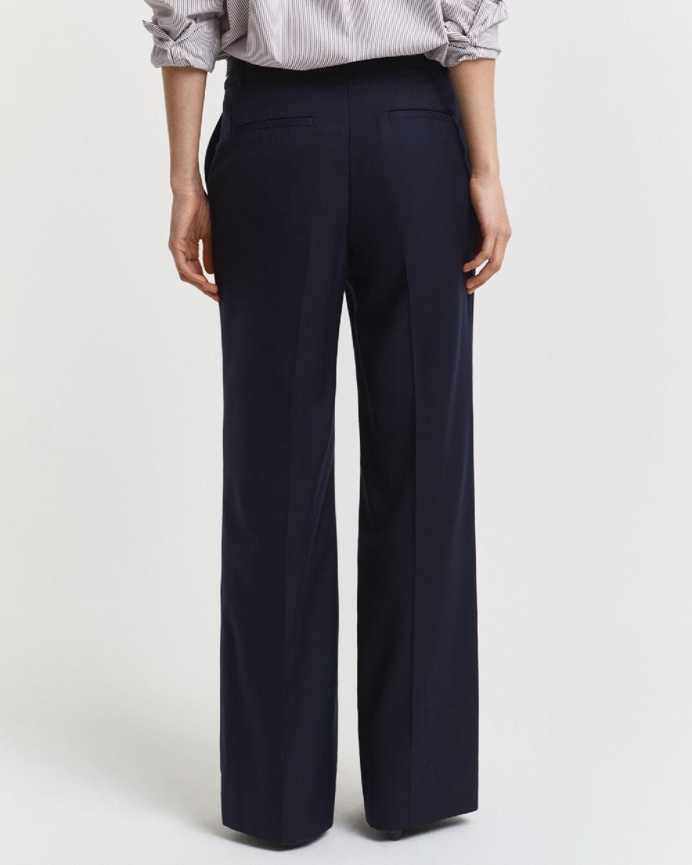 Gant Tailored Wool Blend Pants Evening Blue