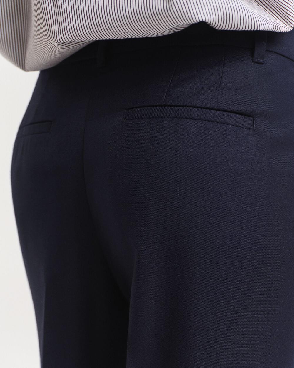 Gant Tailored Wool Blend Pants Evening Blue