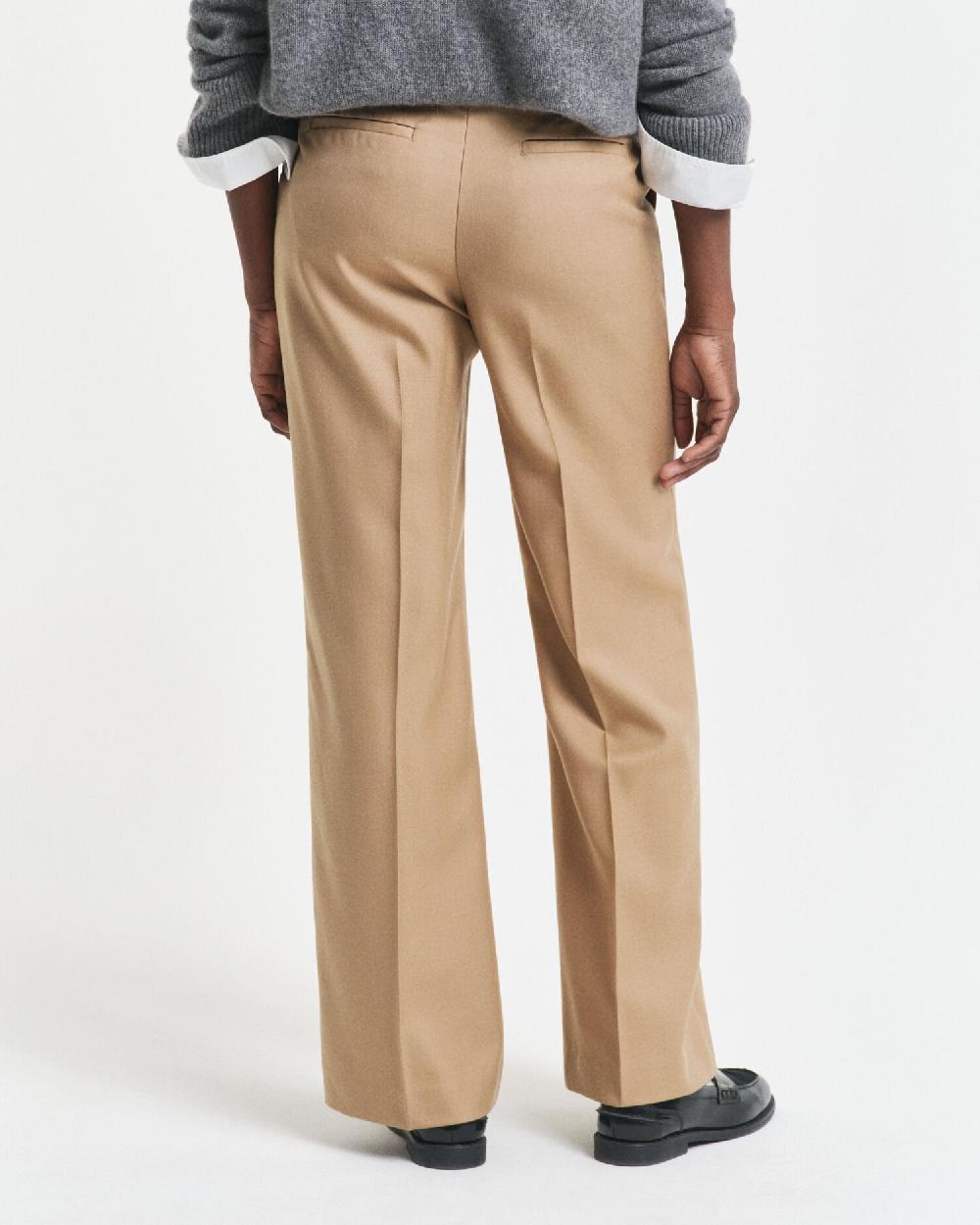 Gant Tailored Wool Blend Pants Warm Khaki