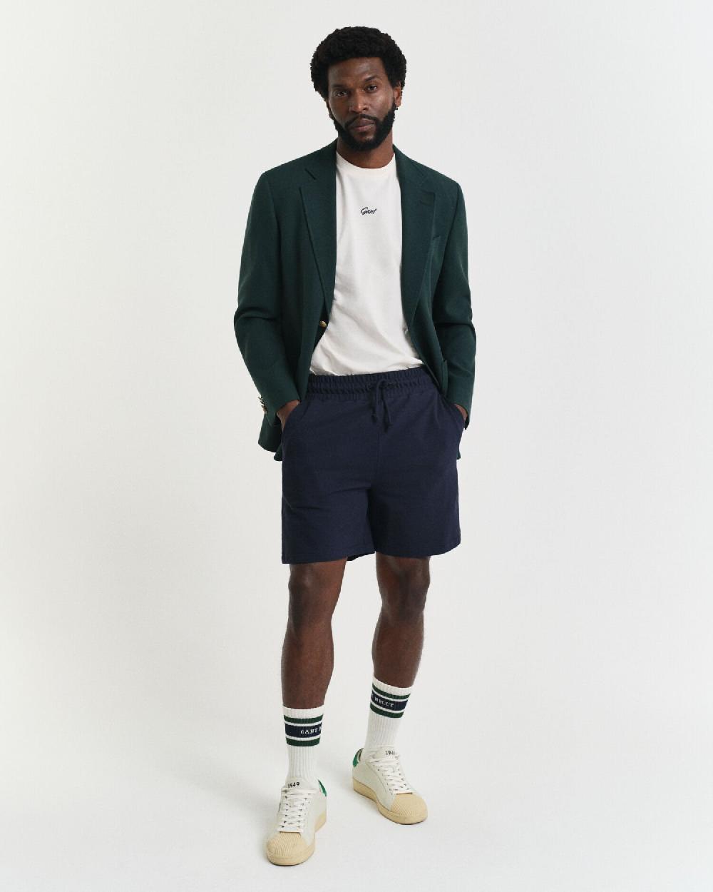 Gant Textured Shorts Evening Blue