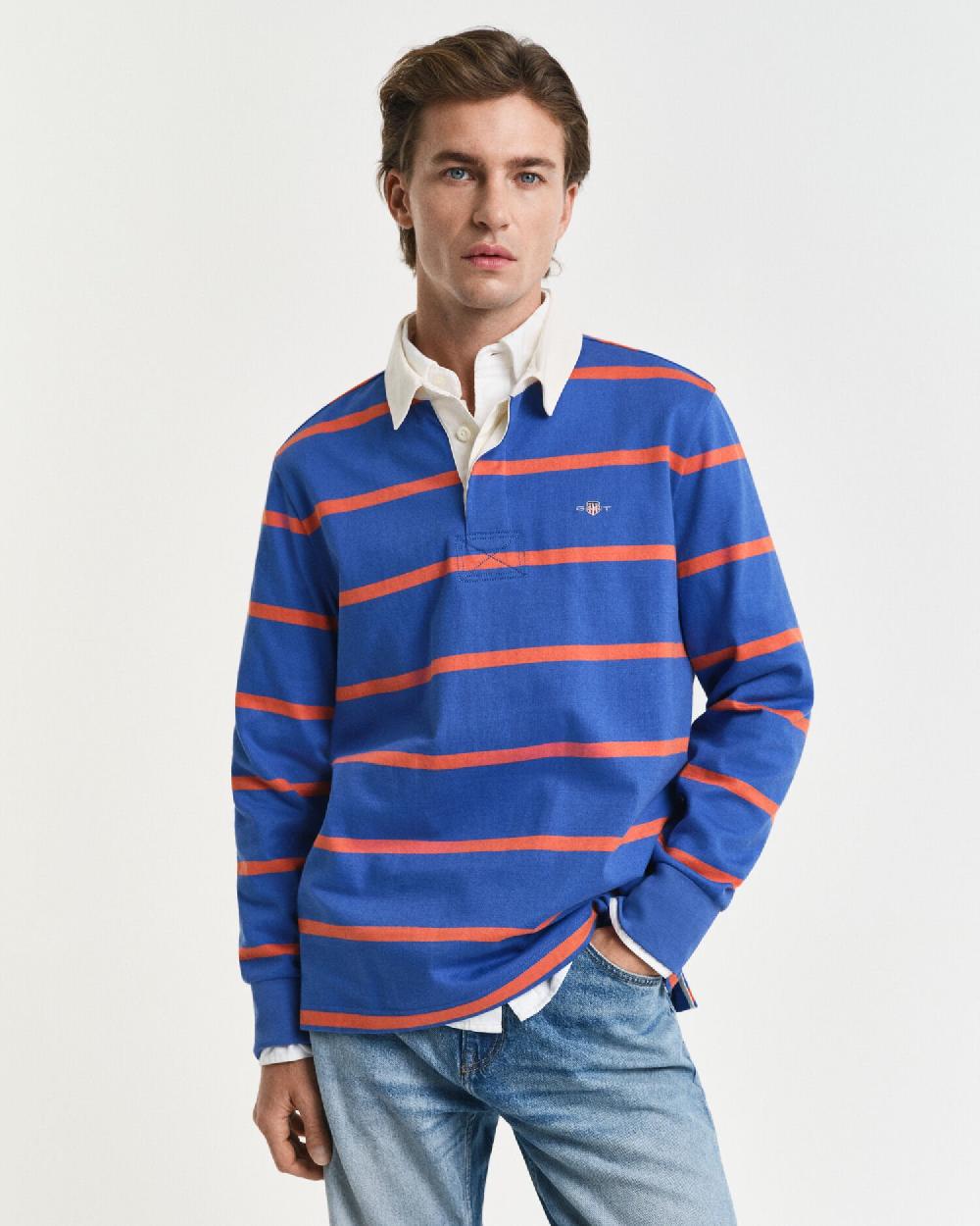 gant Thin Striped Heavy Rugger rich blue