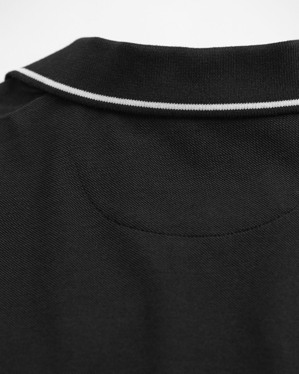Gant Tipped Piqué Polo Shirt Black