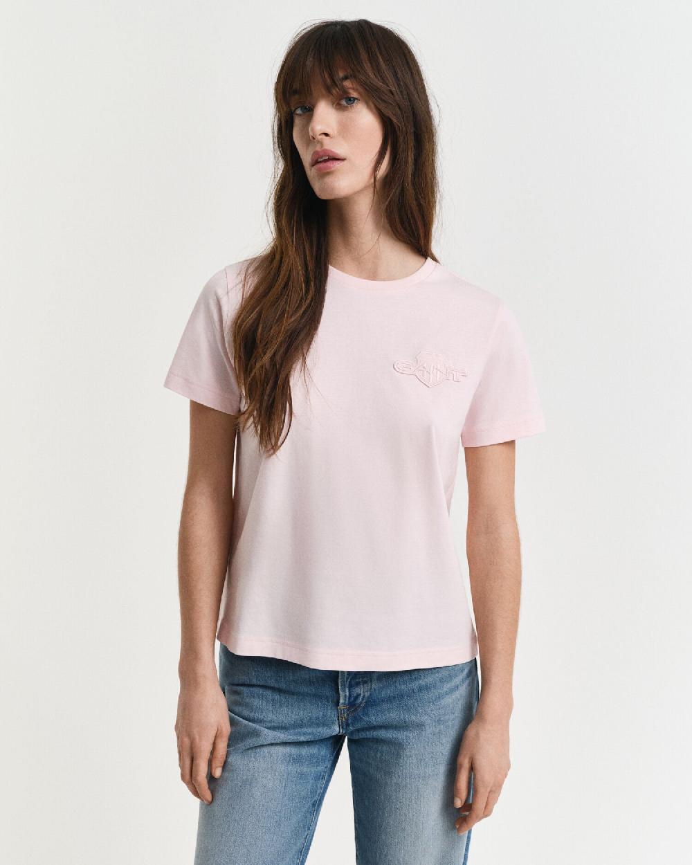 gant Tonal Shield T-Shirt salmon