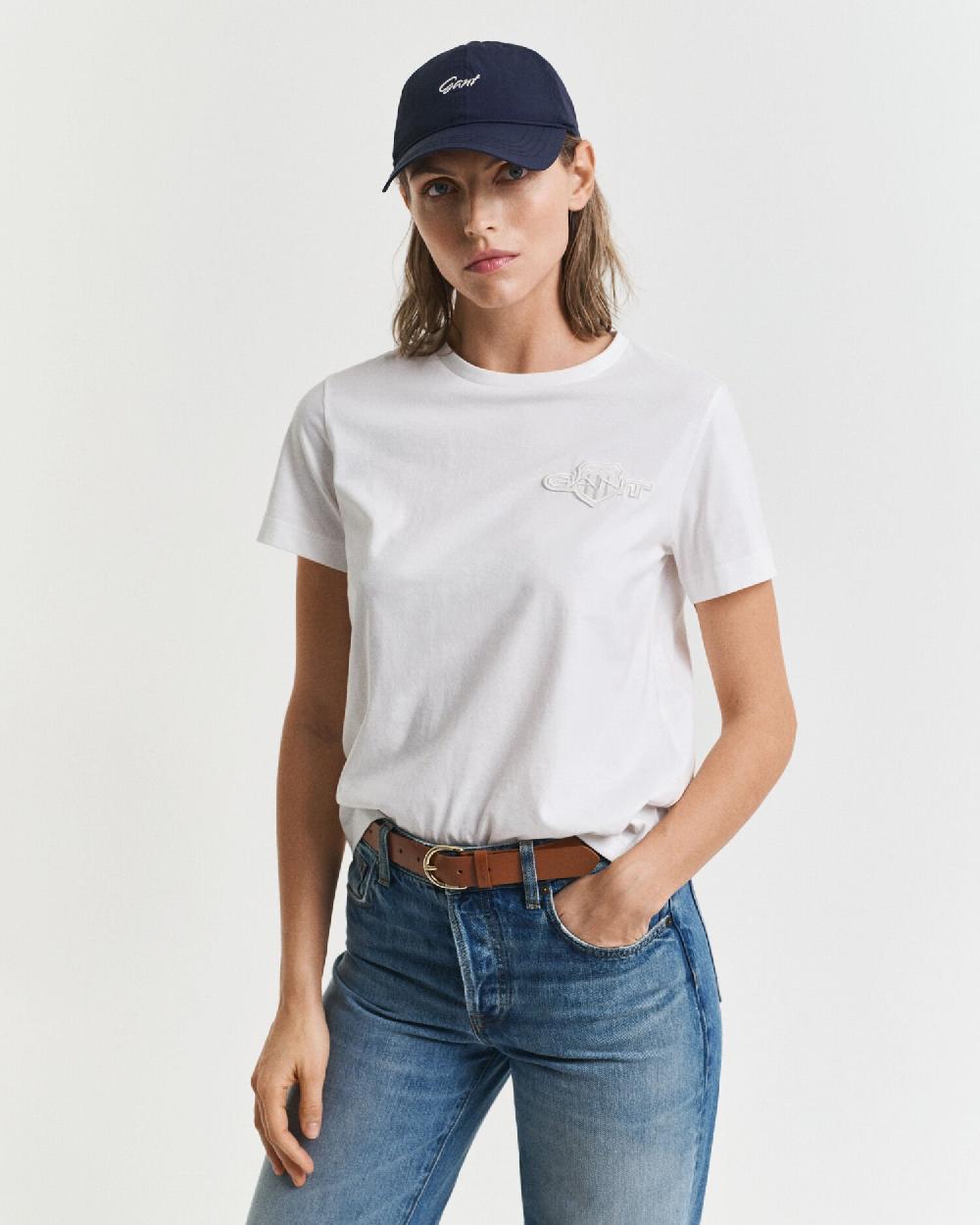 gant Tonal Shield T-Shirt white