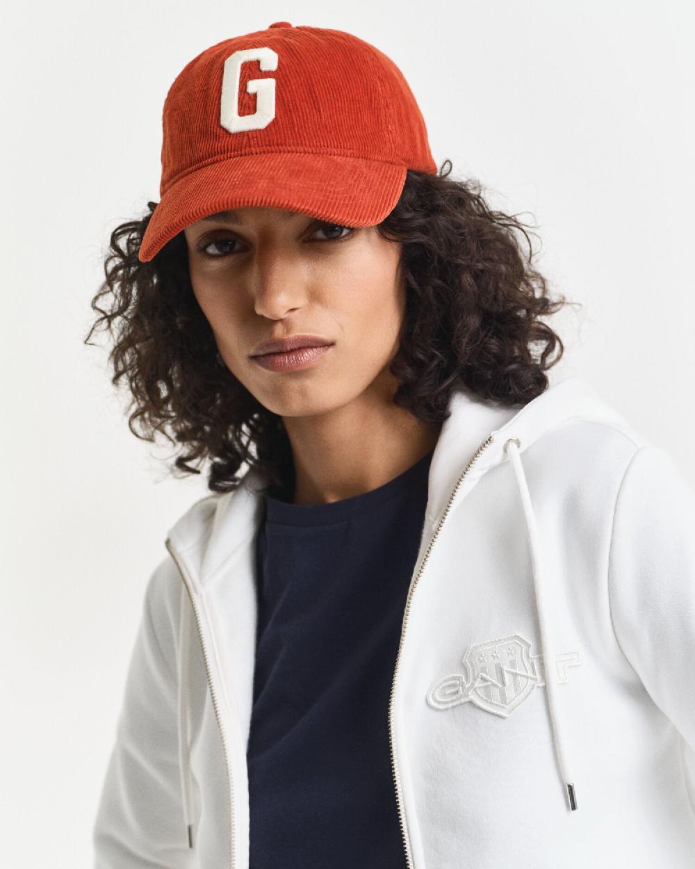 Gant Tonal Shield Zip Hoodie Eggshell