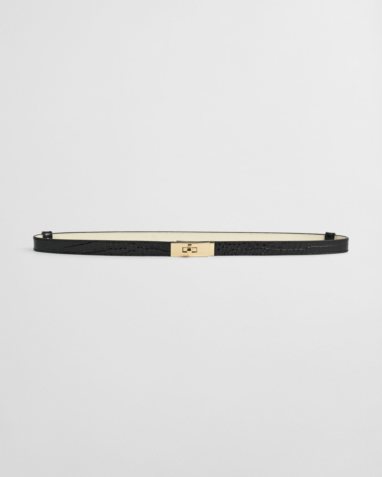 gant Turn-Lock Buckle Croc Effect Belt black