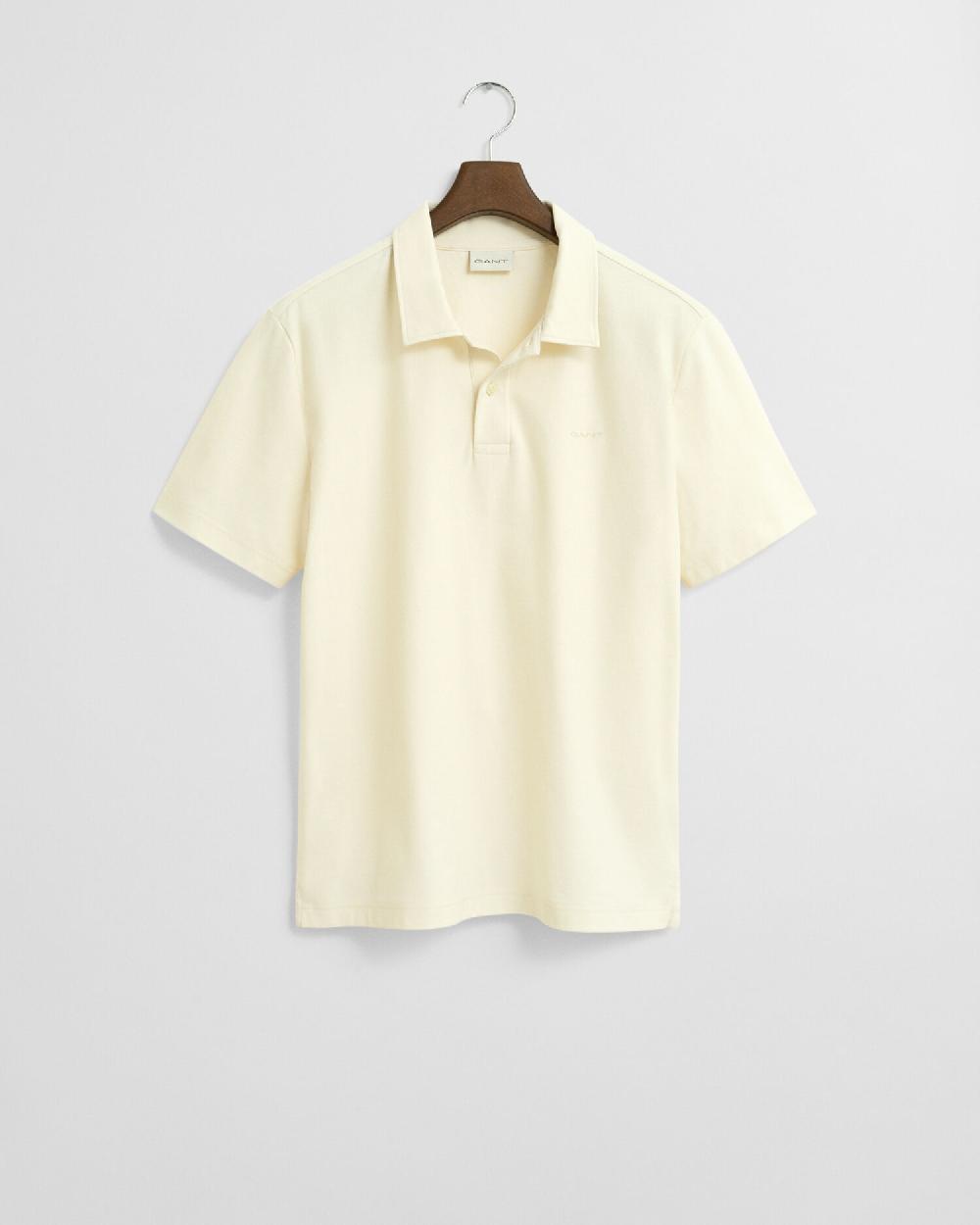 gant Twill Textured Polo Shirt cream