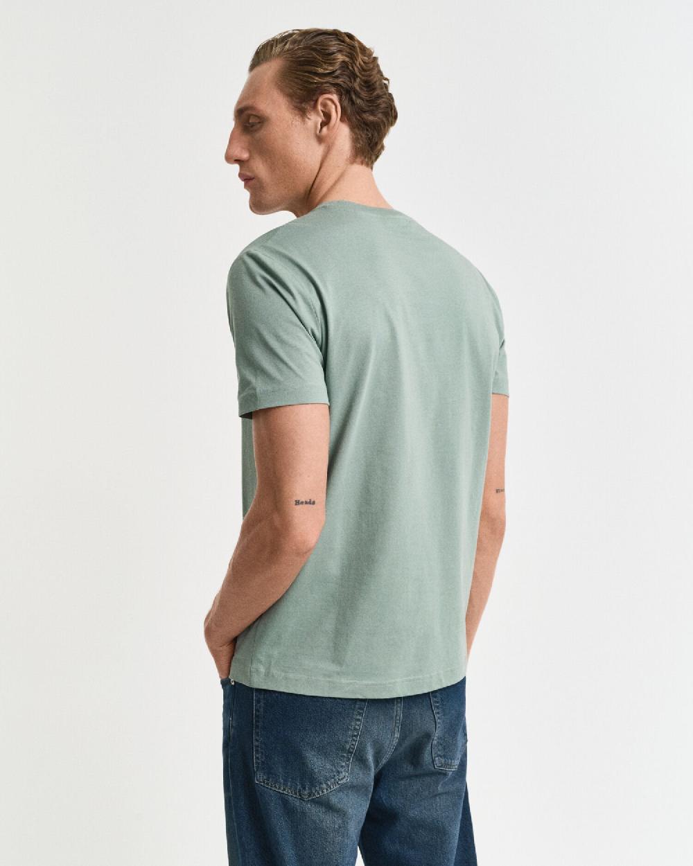 Gant GANT USA Sailing Print Graphic T-Shirt Kalamata Green