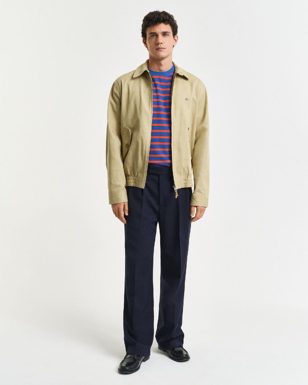 Gant Waffle Striped T-Shirt Rich Blue