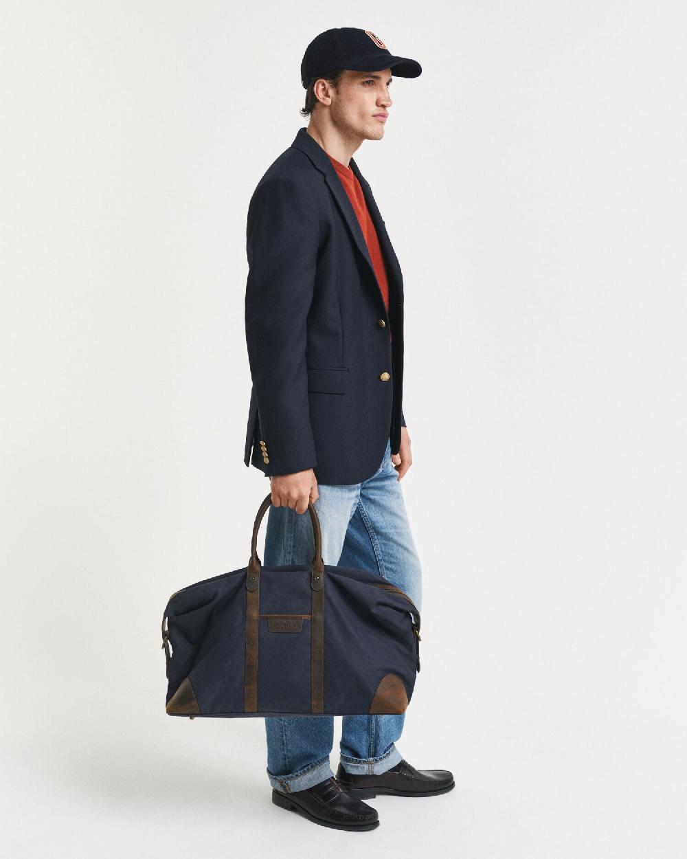 gant Waxed Cotton Duffel Bag evening blue