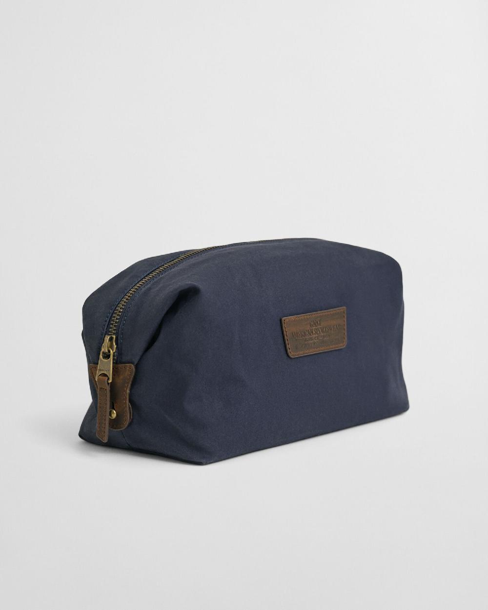 Gant Waxed Cotton Toiletry Bag Evening Blue