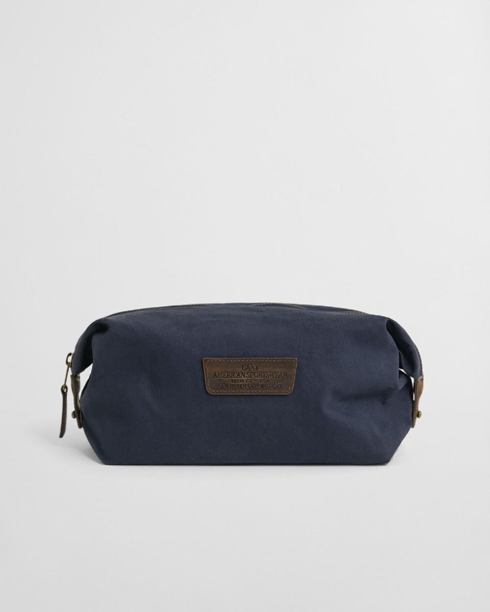 gant Waxed Cotton Toiletry Bag evening blue