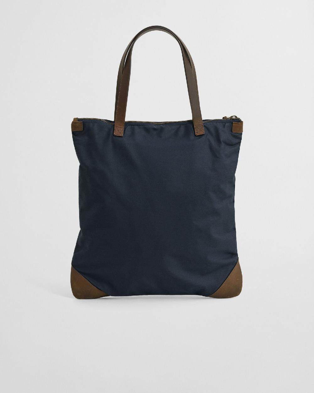 Gant Waxed Cotton Tote Bag Evening Blue