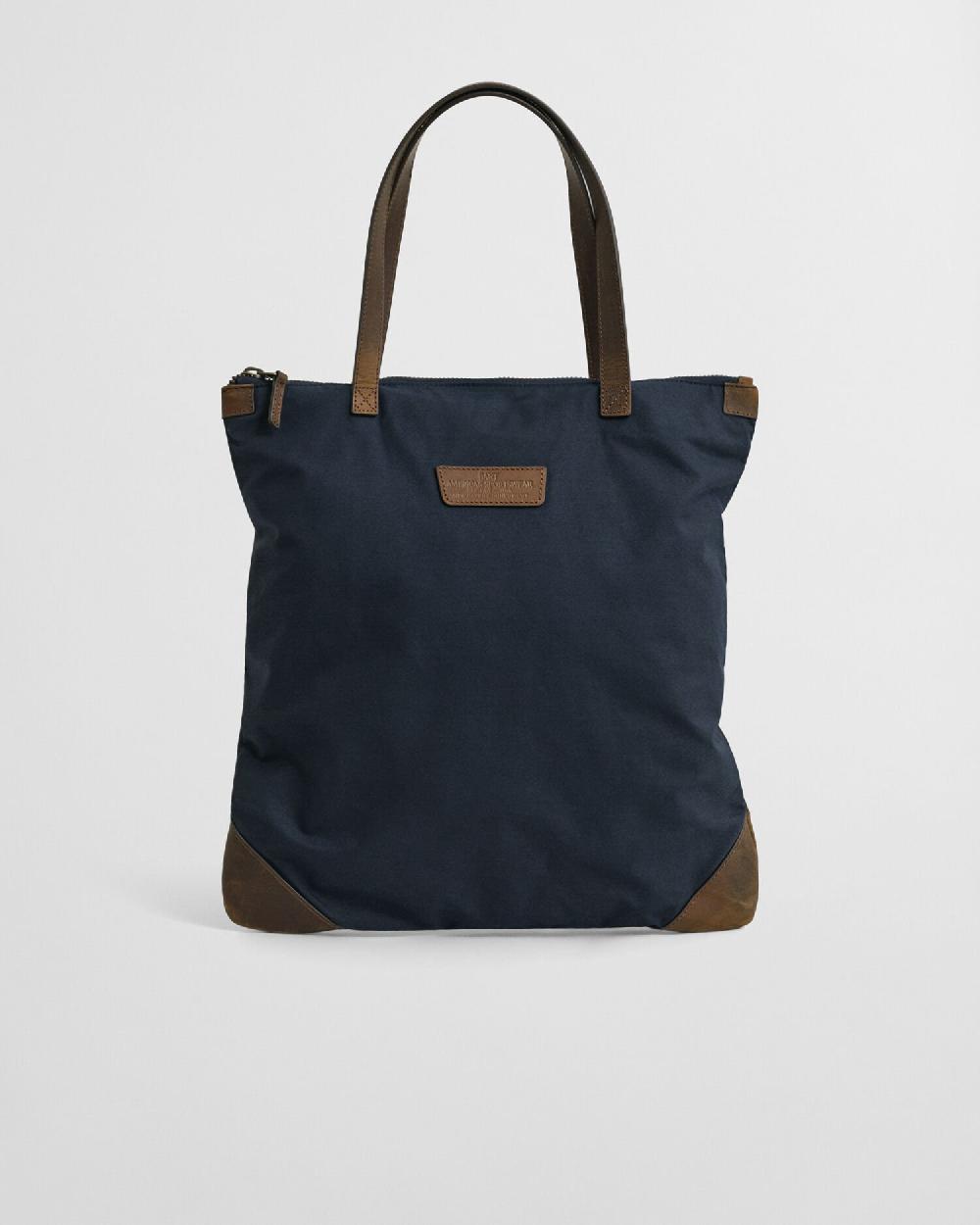 gant Waxed Cotton Tote Bag evening blue