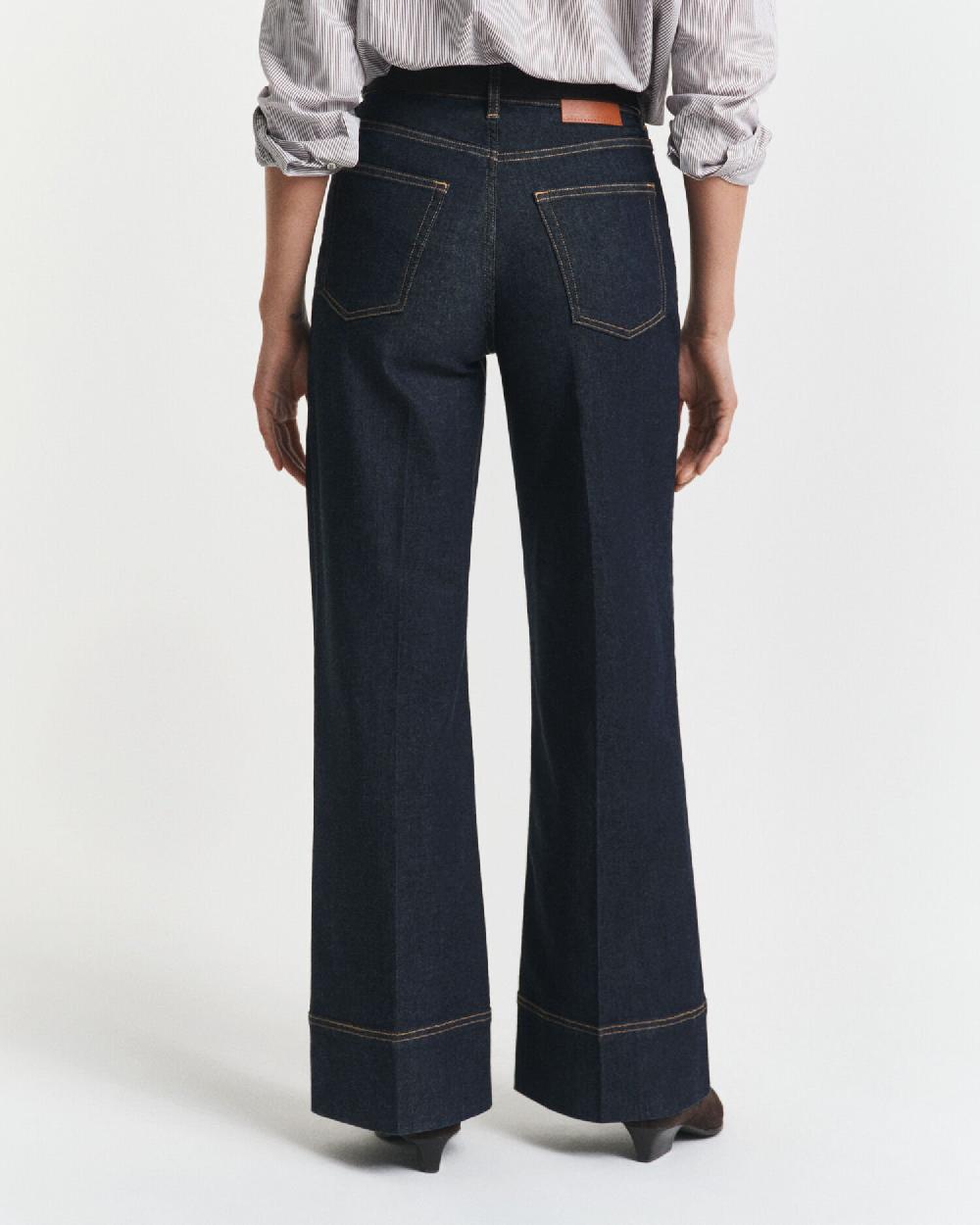 Gant Wide Flared Tailored Jeans Dark Blue