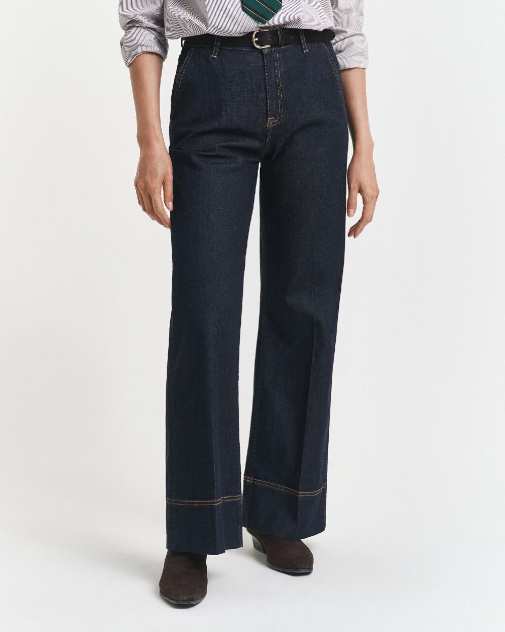 Gant Wide Flared Tailored Jeans Dark Blue